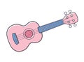 Pink ukulele isolated