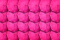 Pink umbrella pattern arrangement. Top view creative umbrella background. Nobody. Classic brolly wallpaper Royalty Free Stock Photo