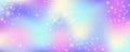 Pink unicorn sky with stars. Cute purple pastel background. Fantasy dreaming galaxy and magic wavy space with fairy