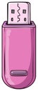 Pink USB Flash Drive, Digital Storage Device, Portable Memory, Data Transfer, Connectivity Gadget, Thumb Drive Royalty Free Stock Photo