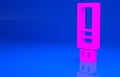 Pink USB flash drive icon isolated on blue background. Minimalism concept. 3d illustration. 3D render Royalty Free Stock Photo