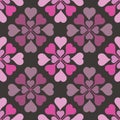 Pink Valentine Heart Seamless Pattern Background Print