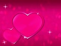 Pink valentine hearts background Royalty Free Stock Photo