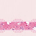 Pink valentines background, vector