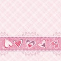 Pink valentines background, vector