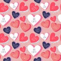 Pink valentines day candy heart seamless pattern Royalty Free Stock Photo