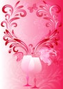 Pink valentines frame