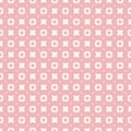 Pink vector geometric texture. Cute ornament in pink and beige colors.