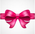 Pink vector satin silk bow