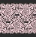 Pink Vector Vintage Lace Pattern. Seamless Pattern. Royalty Free Stock Photo