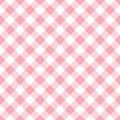 Pink vichy pattern for spring summer. Seamless pastel light gingham vector background for Easter holiday picnic blanket.