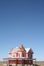 Pink Victorian House with Room for text Royalty Free Stock Photo