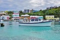 The pink village of Flatts in Bermuda