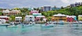 The pink village of Flatts in Bermuda