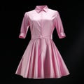 Pink Satin Dress: Hyper Realistic And Detailed Rendering