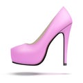 Pink vintage high heels pump shoes Royalty Free Stock Photo