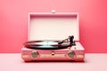 Pink Vintage Record Player, pink life