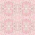 Pink vintage vector seamless pattern damask Background Royalty Free Stock Photo