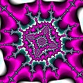 Pink violet fractal frame background ornament Royalty Free Stock Photo