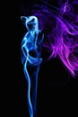 Pink and violet smoke, black background Royalty Free Stock Photo