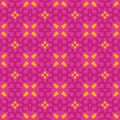 Pink violet yellow mandala art seamless pattern floral design background vector illustration Royalty Free Stock Photo