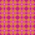 Pink violet yellow mandala art seamless pattern floral design background vector illustration Royalty Free Stock Photo