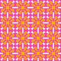 Pink violet yellow mandala art seamless pattern floral design background vector illustration Royalty Free Stock Photo