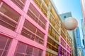 Pink walls in Alley Oop, a colorful alley in Vancouver BC Canada Royalty Free Stock Photo