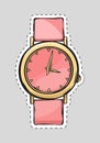 Pink Watch. Cut it out. Isolated Fashionable Thing Royalty Free Stock Photo