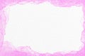 Pink water color brush on white paper with copy space Royalty Free Stock Photo