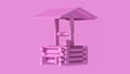 Pink Water Well Covered Simple Royalty Free Stock Photo