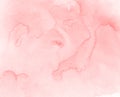 Pink watercolor abstract hand paint texture with stains and spots on white paper. Illustration background for design Royalty Free Stock Photo