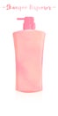 Pink watercolored painting vector illustration of a beauty utensil shampoo dispenser bottle.
