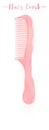 Pink watercolored painting vector illustration of a beauty utensil hand hair comb.