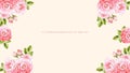 Pink Watercolour Roses Quote Floral Desktop Wallpaper