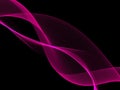 Pink wave light abstract of black background Royalty Free Stock Photo
