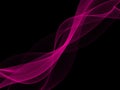 Pink wave light abstract of black background Royalty Free Stock Photo