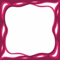 Frame or border. Pink wavy abstract background image, great for social media, web, presentations or graphic design