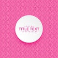 Pink wavy background with rounded label