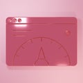 Pink Web analytics information and development website statistic icon isolated on pink background. Analysis, management Royalty Free Stock Photo