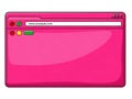 Pink web browser interface Royalty Free Stock Photo
