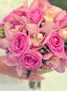 Pink wedding bouquet closeup Royalty Free Stock Photo