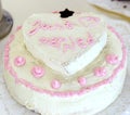 Pink wedding cake