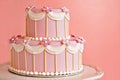 Pink wedding cake Royalty Free Stock Photo