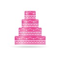 Pink Wedding cake logo