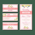 Pink wedding Invitation template Royalty Free Stock Photo