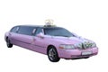 Pink wedding limousine Royalty Free Stock Photo