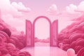 Pink whimsical abstract background, fantasy world Royalty Free Stock Photo