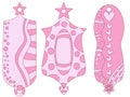 Pink whimsical tag or label collection