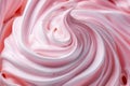 Pink whipped cream texture. Generative AI Royalty Free Stock Photo